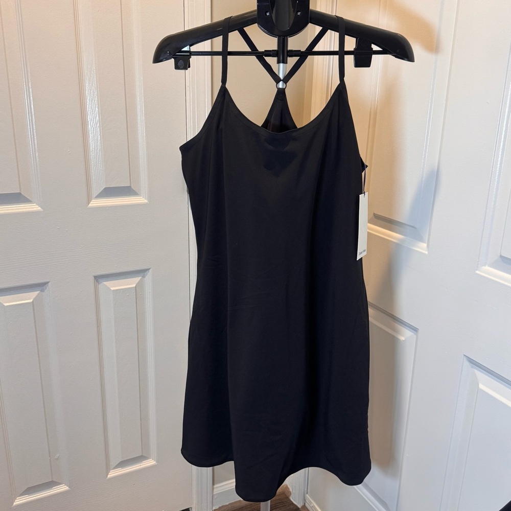 Outdoor Voices Exercise Dress XL Black Built-In Shorts Tennis Athletic NWT